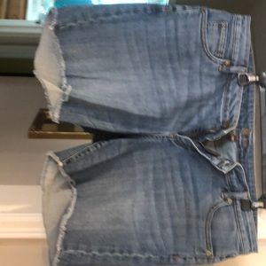 Kut from the Kloth Denim Shorts Size 14W with frayed hem